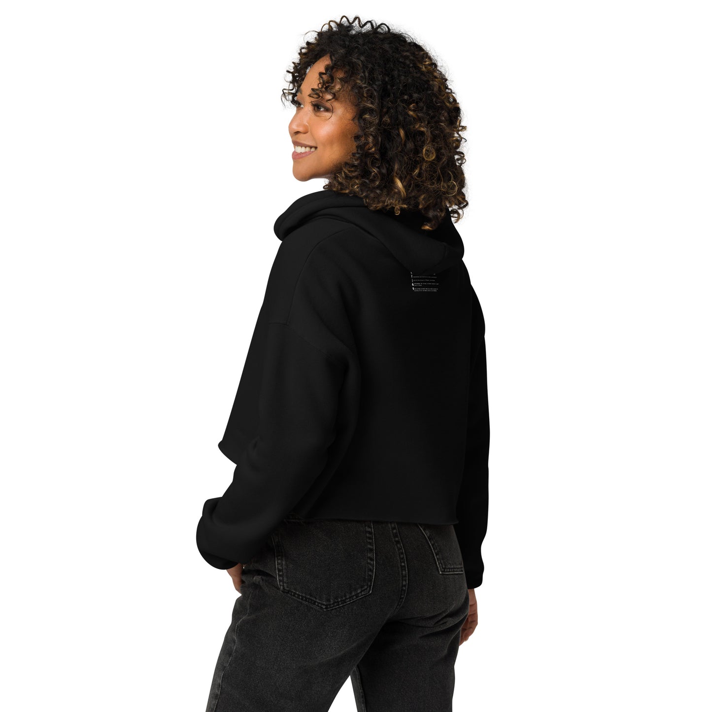 Leveled Up - Black Crop Hoodie