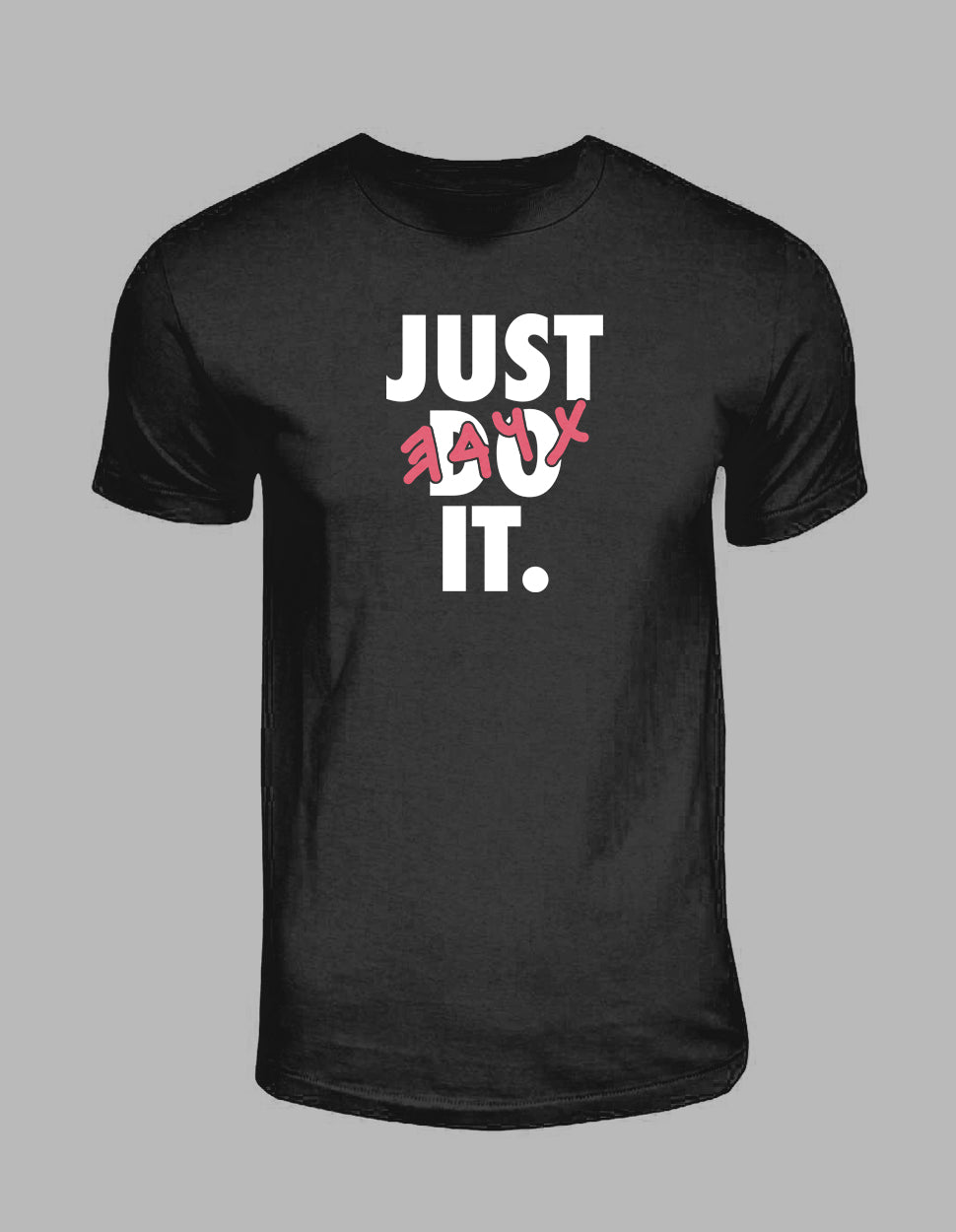 Black and White Just Do It Short-Sleeve T-Shirt