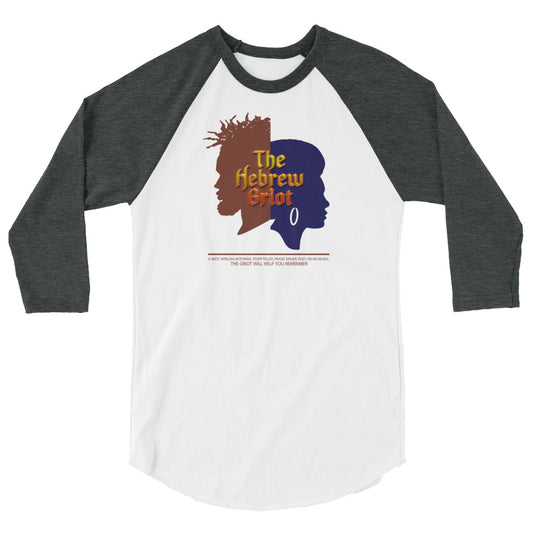 Hebrew Griot 3/4 sleeve raglan shirt