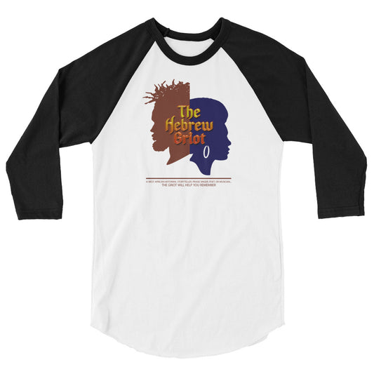 Hebrew Griot 3/4 sleeve raglan shirt