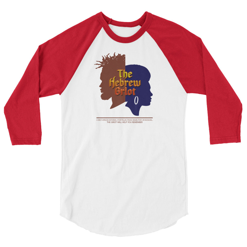 Hebrew Griot 3/4 sleeve raglan shirt