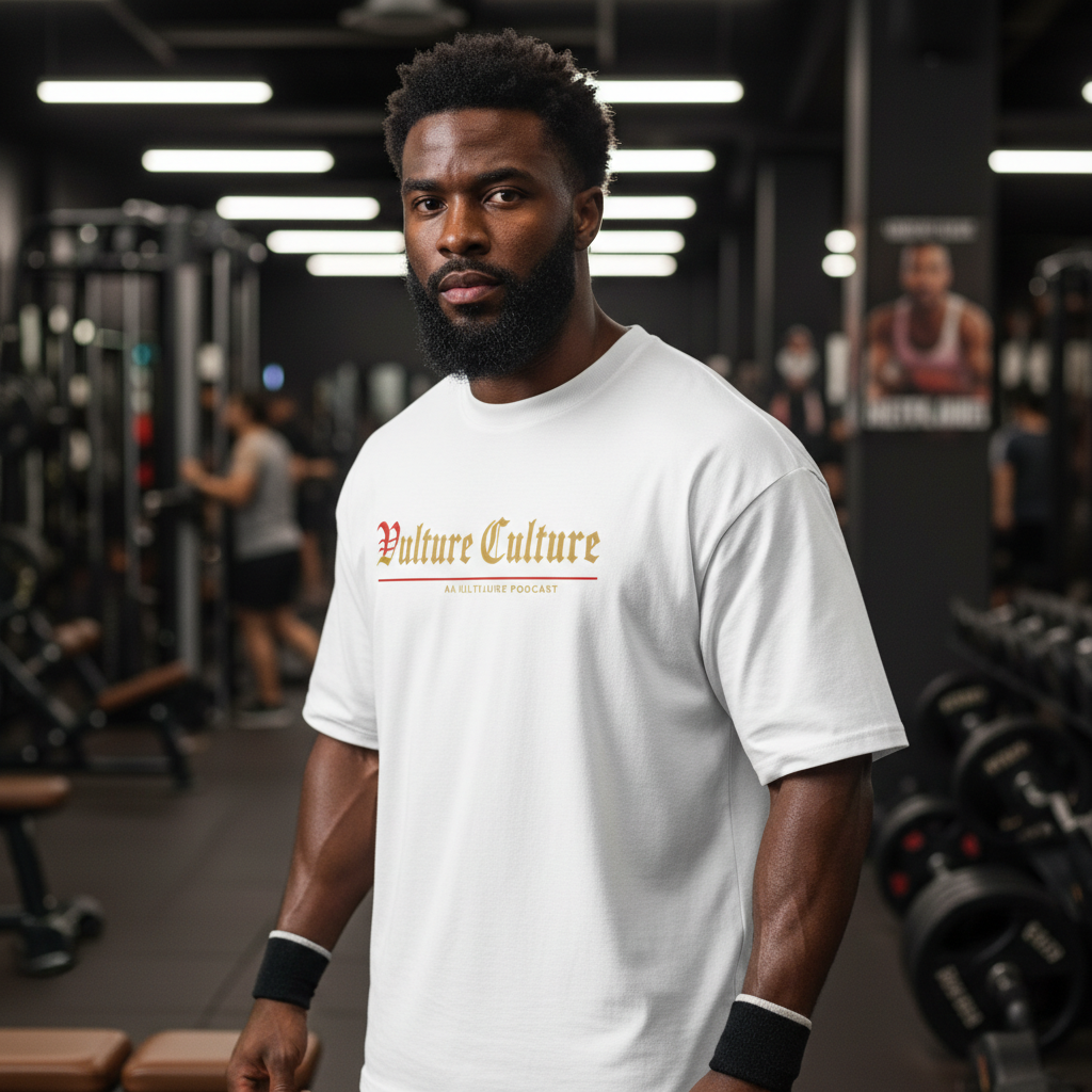 LIFE OVER DEATH CULTURE (Classic White T) organic oversized high neck t-shirt